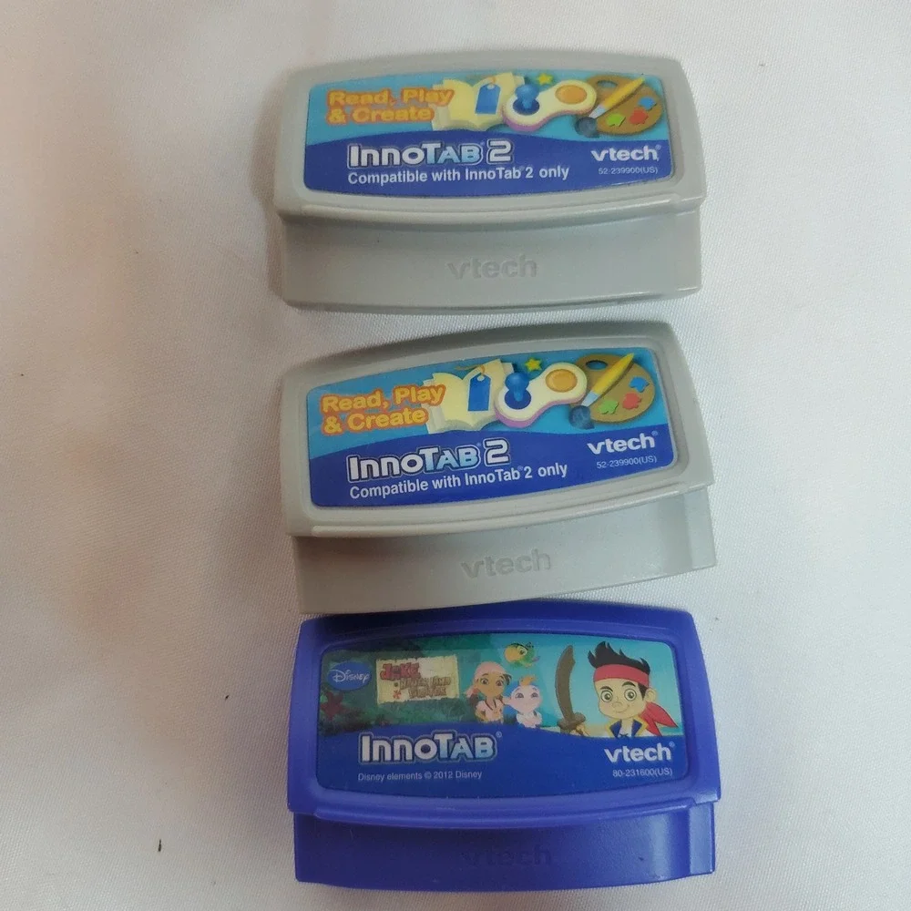 VTech InnoTab Game Lot Jake Never Land Pirates Read Play Create 3 Cartridges